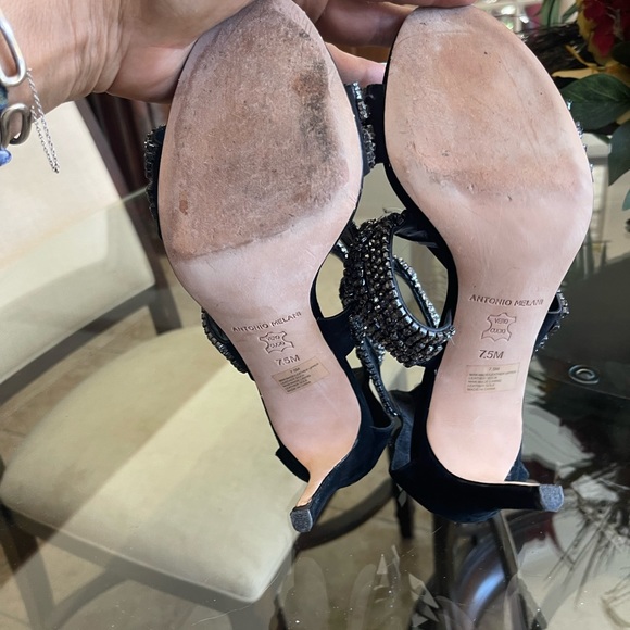 🌺RETAIL PRICE $120🌺WORN ONCE/LIKE NEW🌺FLAWLESS PREOWNED ANTONIO MELINI HEELS - Picture 5 of 5